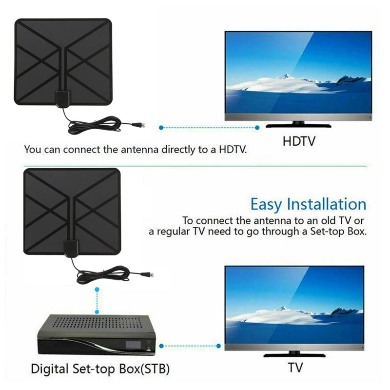 HD ТВ антенна приемник 25 дБ домашняя цифровая усилитель DVB T2 антенна|Телевизионные