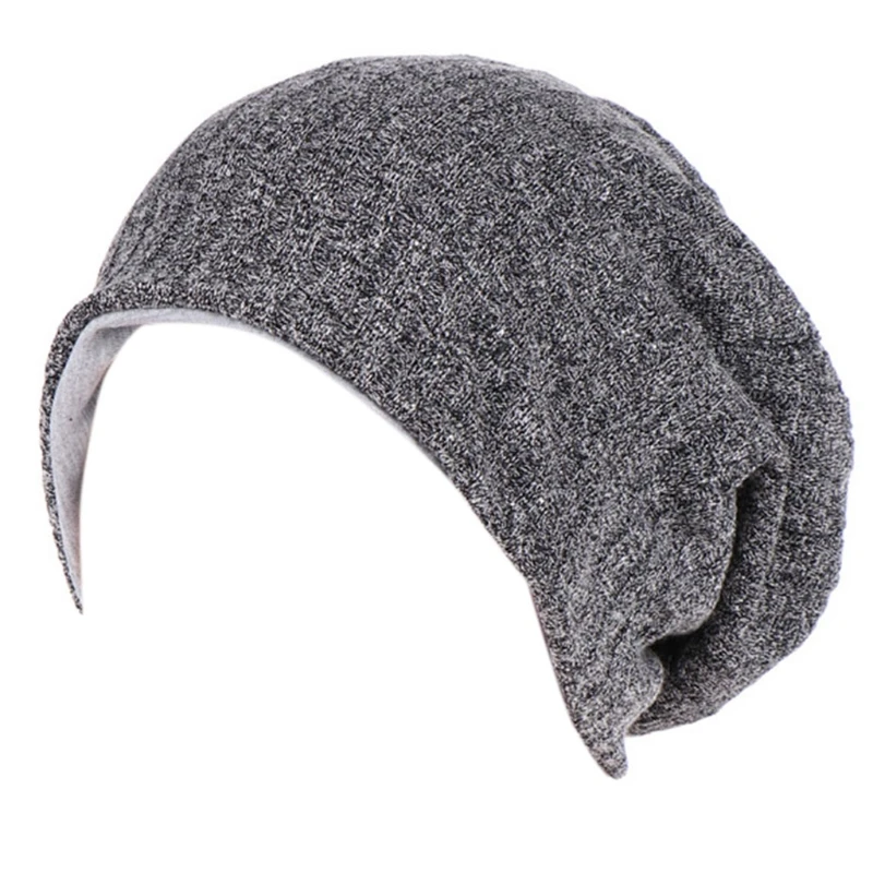 Для женщин Для мужчин Skullies Зимняя шерстяная одежда Beanies turban шапка двойной Слои вязаный Кепки капота LX9D