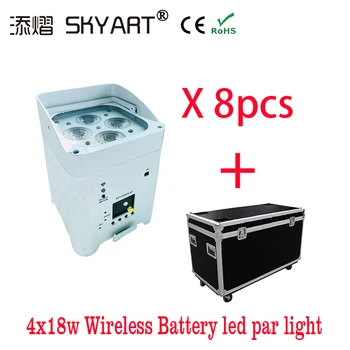 

Concert club 4*18w RGBWAUV 6in1 LED mini Battery Par Light with Remote Control for Party DJ Wedding LED Uplight