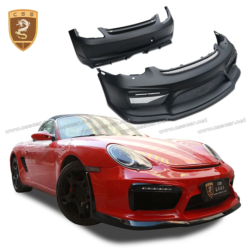 04 08 For Porsch Boxster Cayman 987 Gt4 Style Glass Fiber Front Bumper Trim With Led Light Rear Bumper Only Fit 987 1 Body Kits Aliexpress