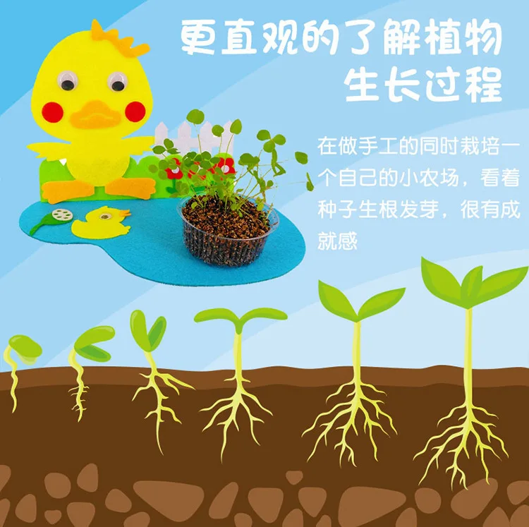 Happy Little Farm Non-woven Stickers Children DIY Creative for Making Material Box Kindergarten Educational Toy