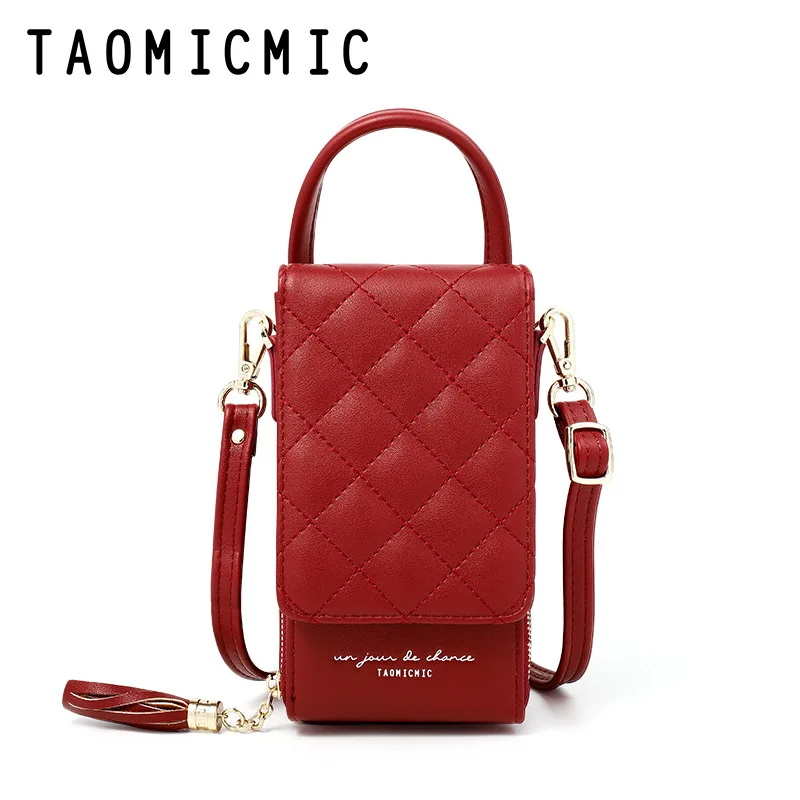 Модная сумка через плечо с кисточками для мобильного телефона для женщин, маленькая сумочка, Женский Длинный кошелек, сумка для мобильного телефона с буквами