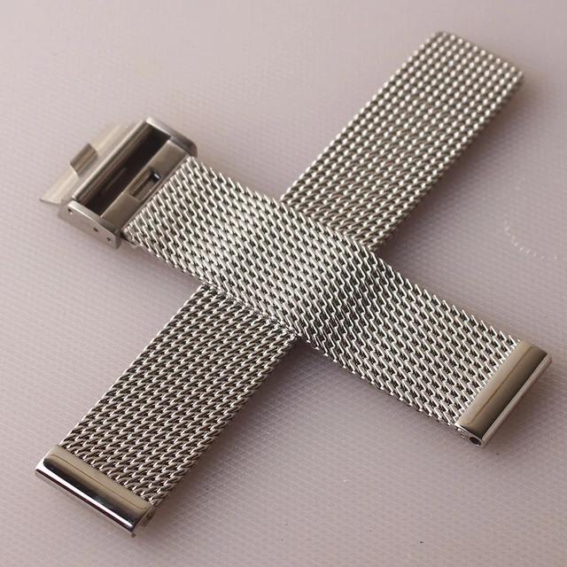 Vintage 70's Swiss Made Watch milanese Mesh strap bracelet band link  Stainless steel for sale