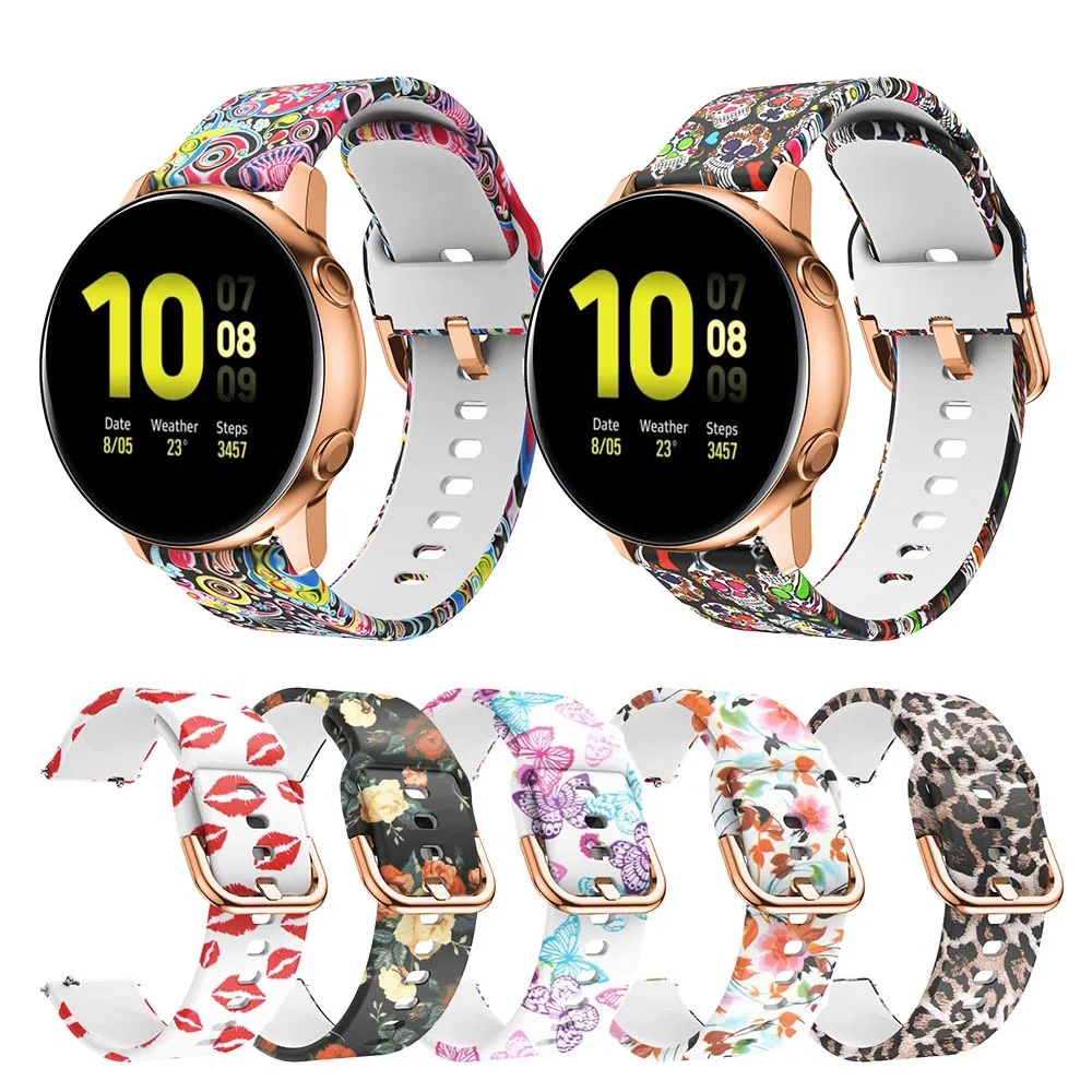 Силиконовый ремешок для часов Active2 samsung galaxy Watch Active 2 40 мм 44 сменный спортивный