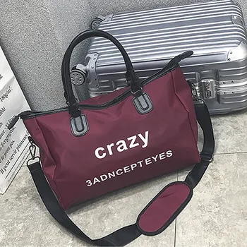 

Fashion Men Overnight Bags Women Oxford Cloth Travel Bag Letter Digital Pattern Handbag Messenger Shoulder High Capacity B198