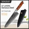 XINZUO 8.5'' inch Chef Knife vg10 Damascus Steel Kitchen Knives Stainless Steel Gyutou Slicing Knife Cultery Rosewood Handle ► Photo 1/6