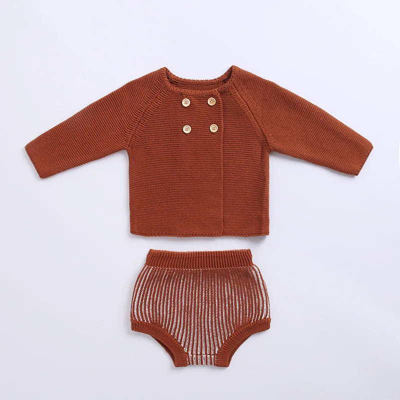 Koodykids/комплект из 2 предметов; сезон весна-осень; Одежда для маленьких мальчиков; вязаный комплект; пальто; Детский комбинезон; комплект вязаной одежды; вязаные комбинезоны для мальчиков; От 0 до 2 лет