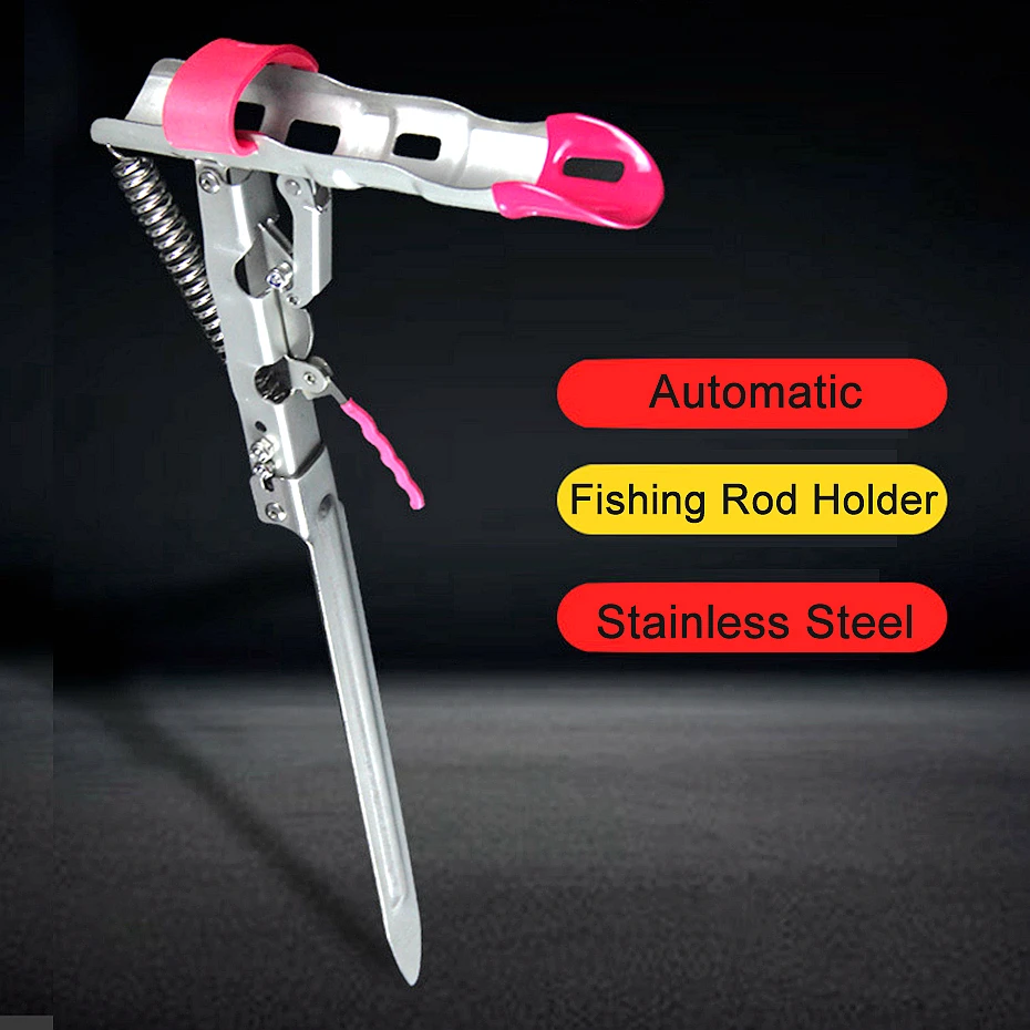 

New Stainless Steel Fish Rod Holders Automatic Spring Telescopic Fishing Rods Bracket Adjustable Sensitivity Folding Fish Bracke