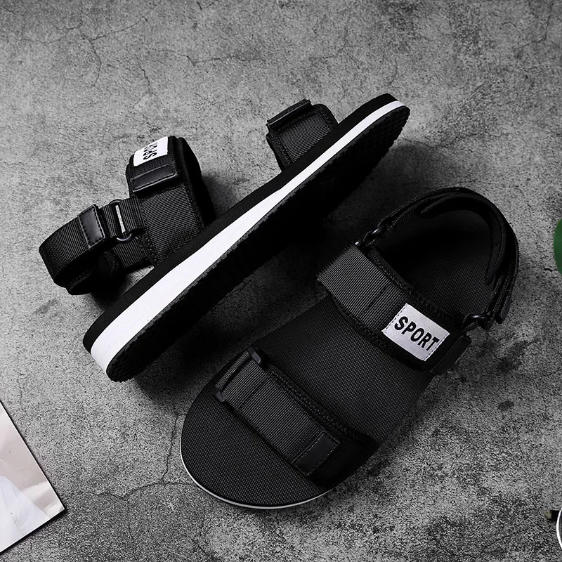 

2019 Summer Sandals Men High Quality Two-Button Korean-style Deconstructable Double Purpose Outdoor Fashion Lightweight Anti-sli