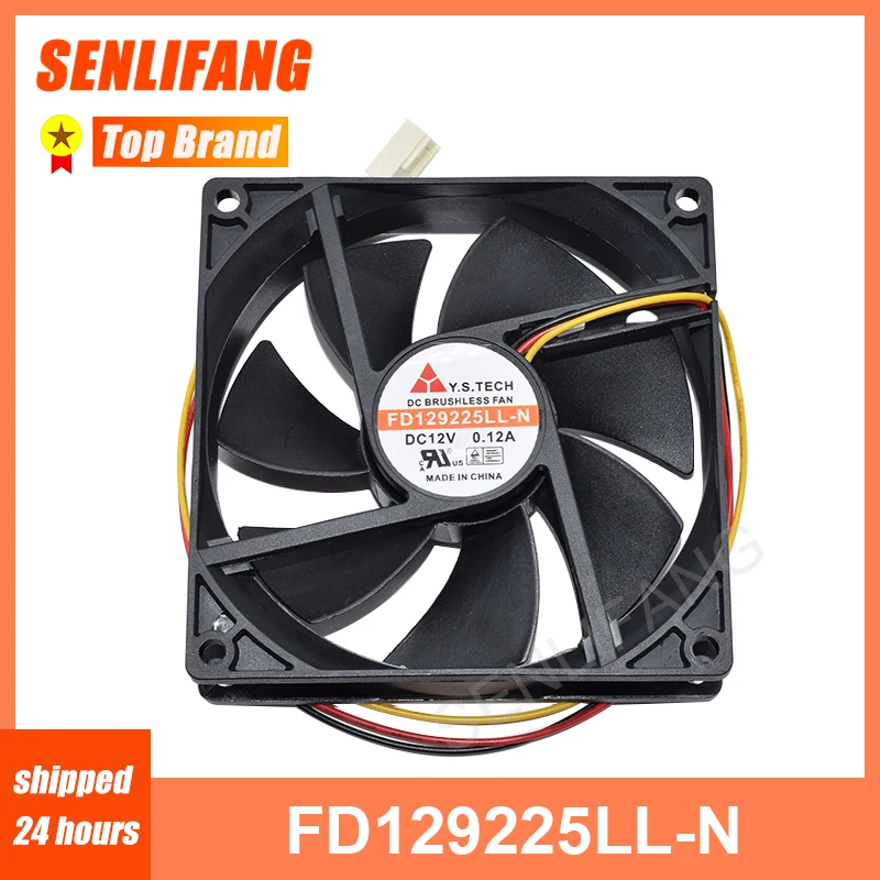 NEW For Y.S TECH FD129225LL-N DC 12V 0.12A 90x90x25mm 3-Wire