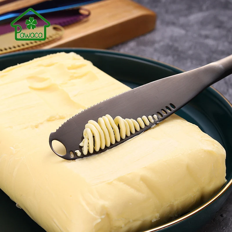Pawaca Топ Класс нож для сыра и масла 304 из нержавеющей стали, дессертная варенье завтрака тоста инструменты западные столовые приборы нож для сыра
