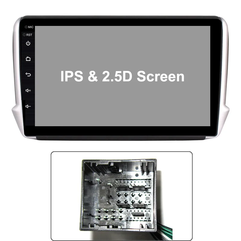 Ips 2.5D Android 8,1 Автомобильный gps Мультимедиа для peugeot 2008 208 автомобильный dvd-плеер с радио Bluetooth - Цвет: IPS 2.5D  (Plug 2)