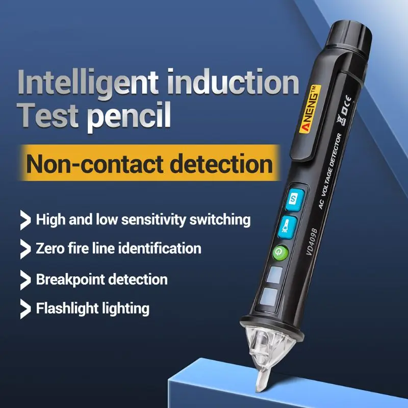 VD409B Non-Contact AC Voltage Detector 12-1000V Induction Indicator w Flashlight