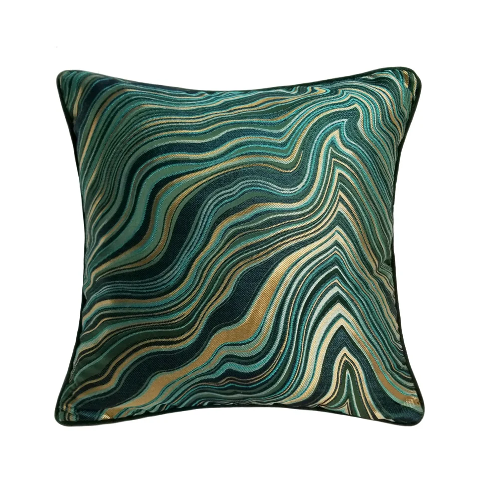 

Contemporary Designer Dark Green Velvet Soft Fabric Hotel Home Sofa Armchair Cushion Cover Decorative Pillow Case 45 x 45 cm