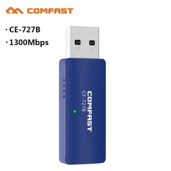 

COMFAST 1300Mbps Wireless Network Card 2 in 1 Bluetooth WiFi Adapter 2.4G+5.8G Wireless External Receiver Built-in Dual Antennas