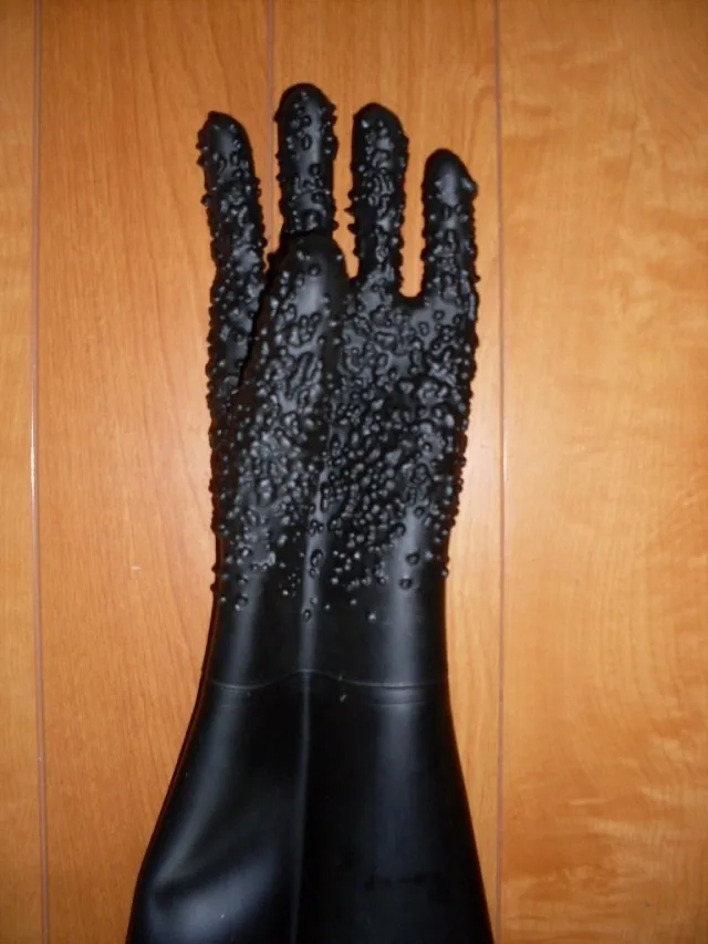 

Universal thicken gloves wear-resistant rubber gloves sandblasted gloves for sand blasting machine