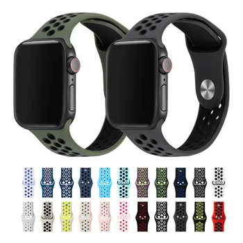 

Sport Band For Apple Watch Band 38mm 40mm 42mm 44mm Silicone Replacement Bracelet Watch Strap For iWatch Series 4/3/2/1 81010