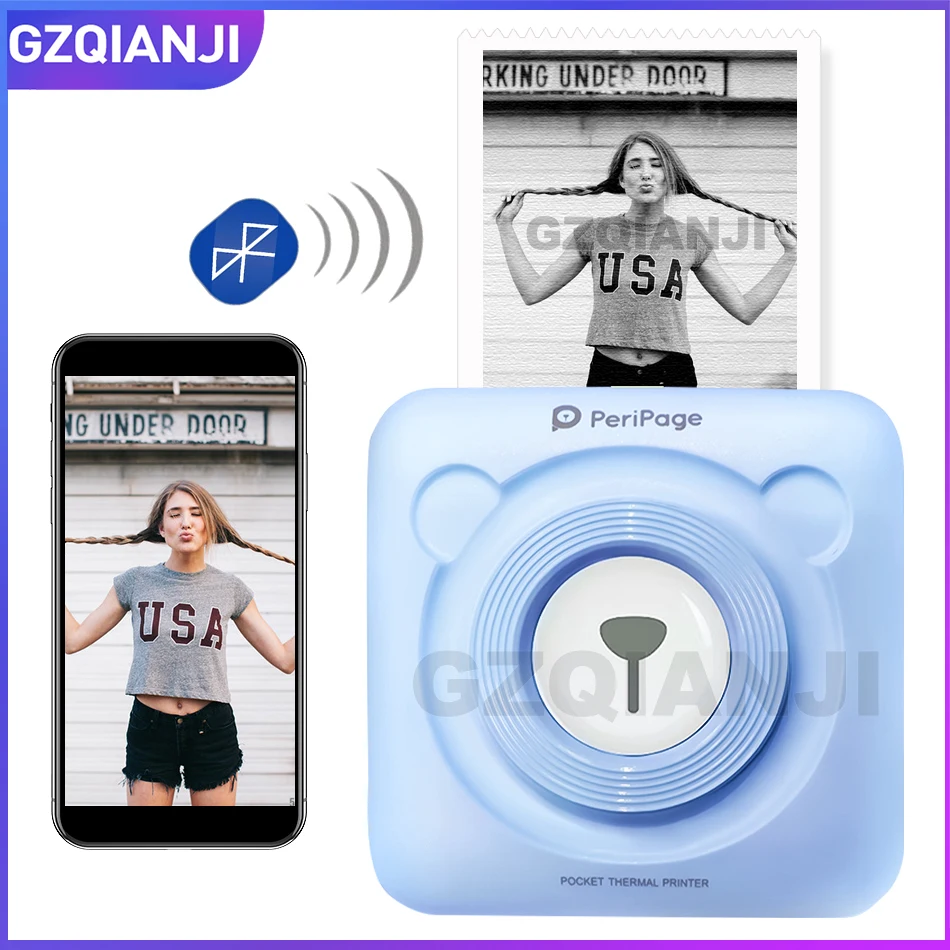 

Thermal Pocket Bluetooth Mini Mobile Portable 58mm Printer for Android iOS Phones Ship From Spain/Russia Pocket Printers GZM5804