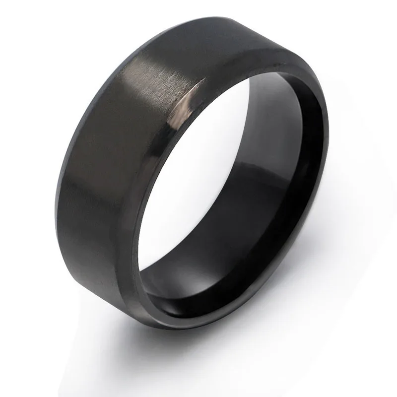Магнитные кольца из нержавеющей стали, медицинское магнитное кольцо для потери веса, инструменты для похудения, фитнес кольцо для уменьшения веса - Цвет: black