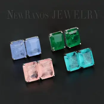 

Newranos pedra Fusion Stone Stud Earrings Crystal Party Earrings Fashion Jewelry for Lady Accessories EGY017
