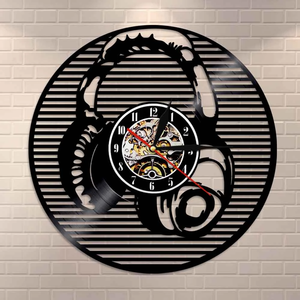 Music Headphone Retro Black Lp Wall Clock Wall Art Vinyl Record Clock Music Studio Wall Decor Vintage Clock Gift For Music Lover Wall Clocks Aliexpress