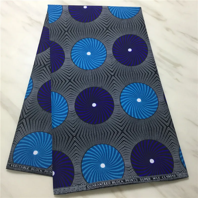 Африканский Воск Принт из вощенной ткани для торжественные платья полиэстер африканская кружевная ткань для платья Анкара ткань