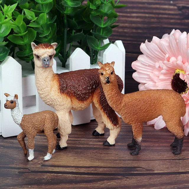 Simulation Alpaca Collectible Plastic Animal Home Decor Crafts Home Decor Garden Decor Accessories