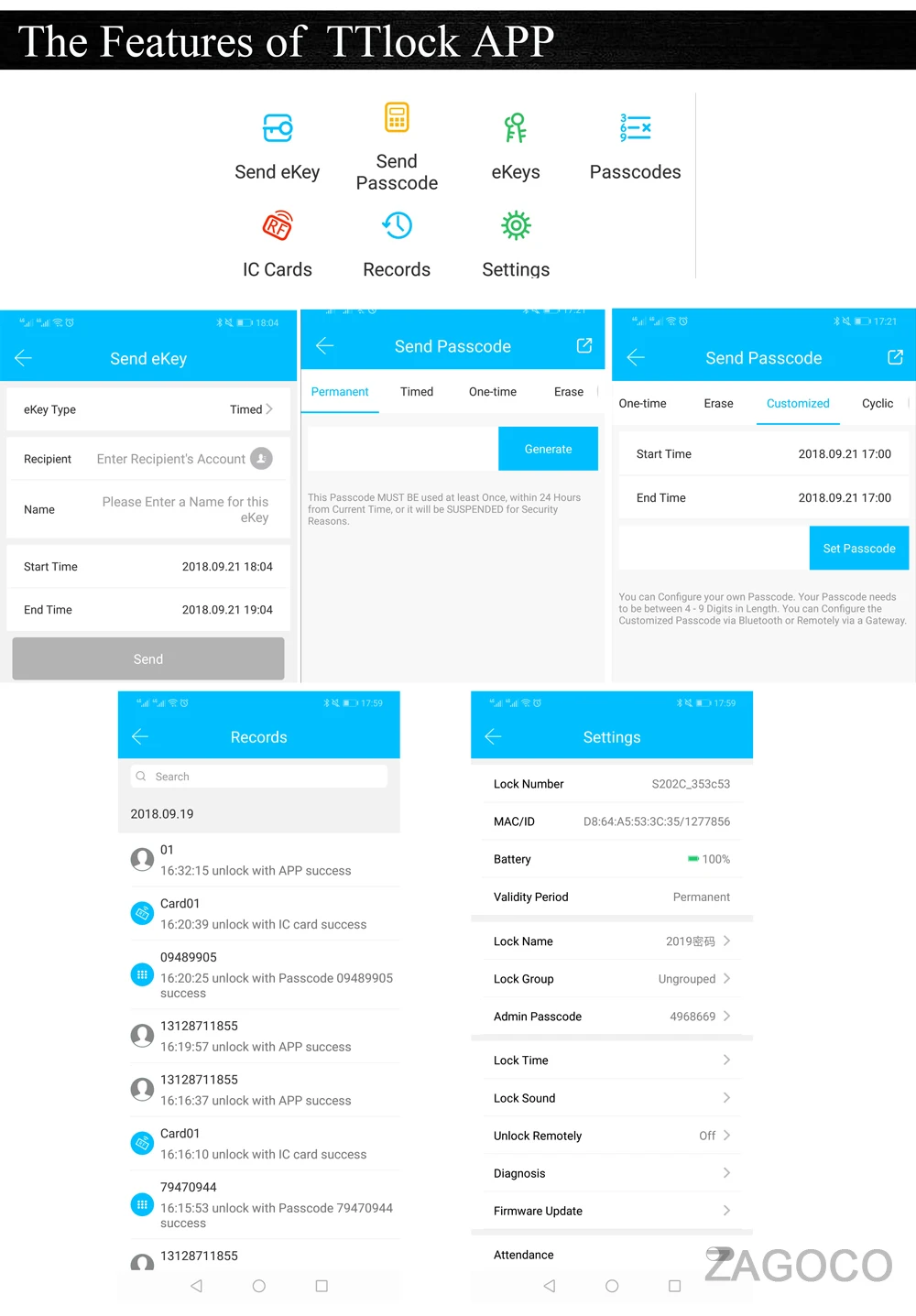 Смарт Bluetooth приложение пароль дверной замок без ключа цифровой дверной замок Пароль+ 6 карт+ 2 механических ключа для дома