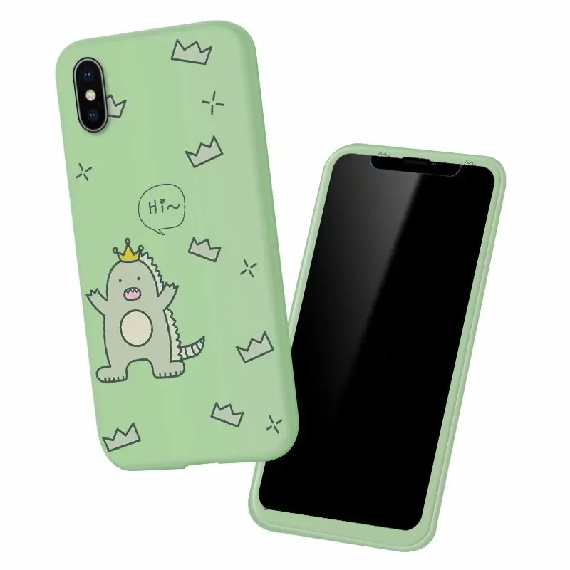 Для iPhone 11 Xs чехол для MAX XR мягкий силиконовый мультяшный 360 Полный чехол с закаленным стеклом пленка задняя крышка для iPhone 8 7 6 6S Plus - Цвет: Pattern 8