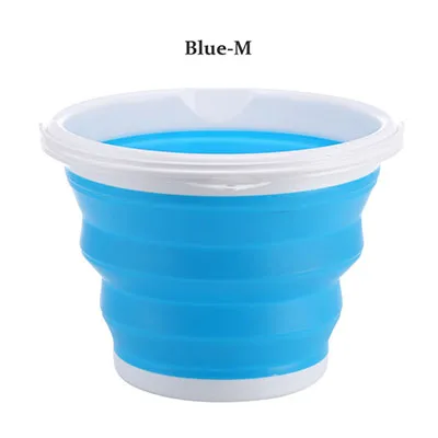 10L Blue 5/10L ведро для рыбалка продвижение складной ведро для мытья автомобиля на открытом воздухе принадлежности для рыбалки квадратная 10L Ванная комната Кухня Походное ведро - Цвет: 10L Blue