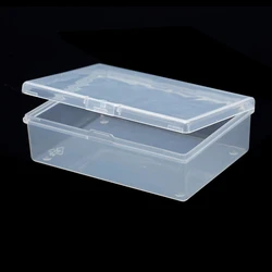Boîte de rangement rectangulaire en plastique, conteneur vide, boîte transparente pour bijoux, perles, boucle d'oreille, outil crochet de pêche 