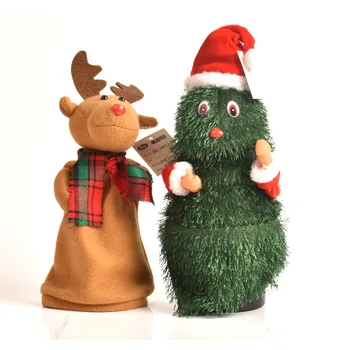 

2020 Christmas New Year 14 inch Musical Electric Twerk Singing Dancing Santa Clause hip shake Figure Twisted Hip Toys