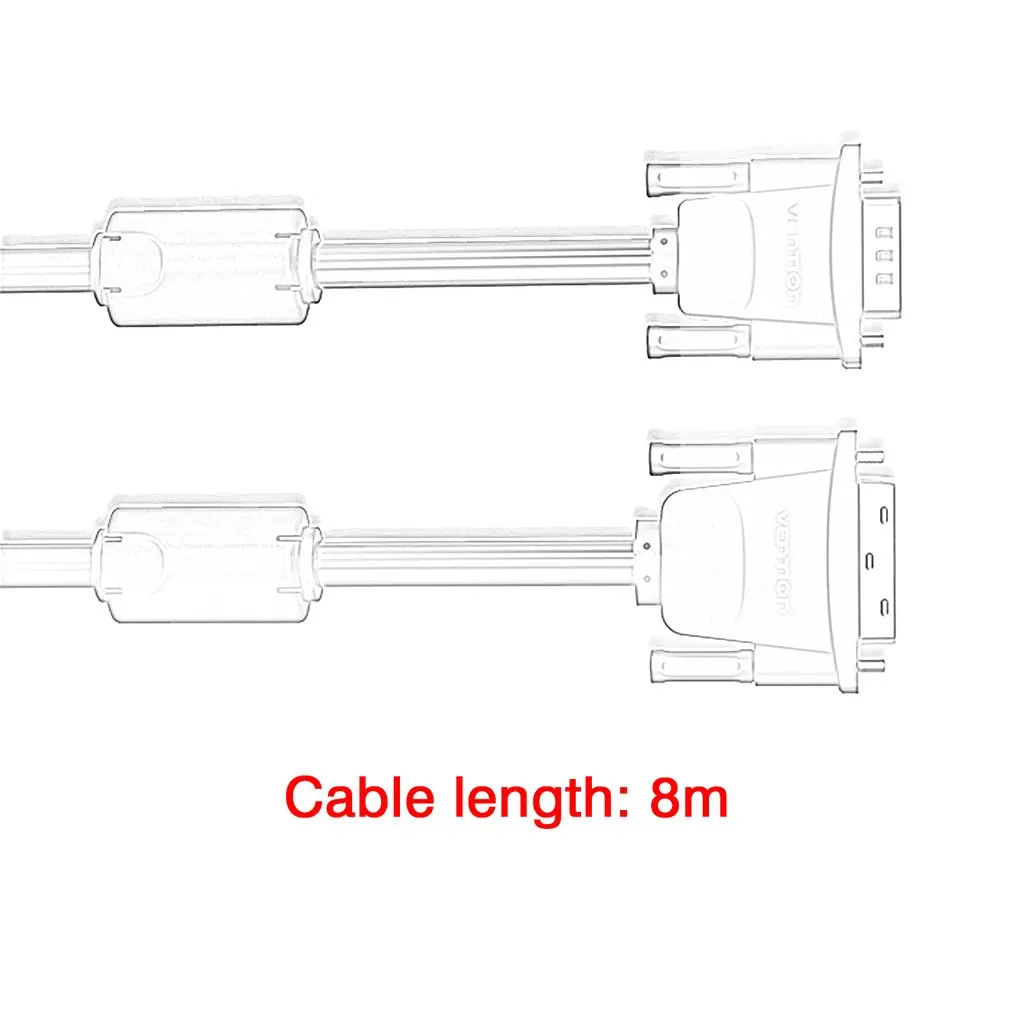 Vention DVI To VGA кабель DVI 24+ 5 Pin папа-папа 1080P HD видео кабель адаптер высокоскоростной DVI кабель для монитора проектора