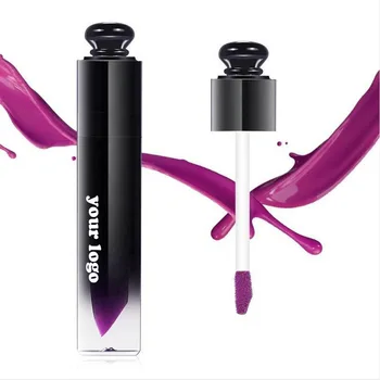 

Black Gradient Tube Matte Lip Gloss Nonstick Cup Long Lasting Cosmetics Private Label Wholesale