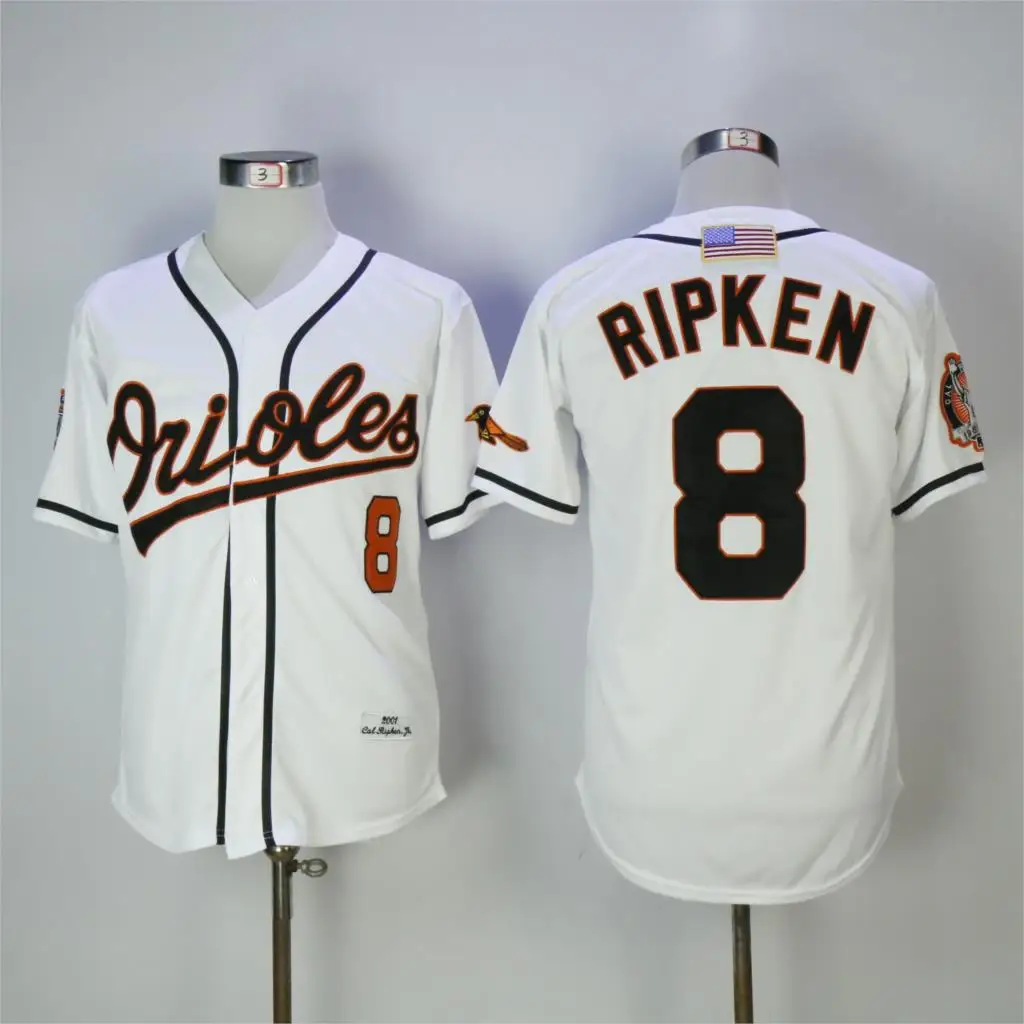 AS PICTURE Сшитая мужская майка Baltimore Cal Ripken Jr Adam Jones Jim Palmer в винтажном стиле - Цвет: AS PICTURE