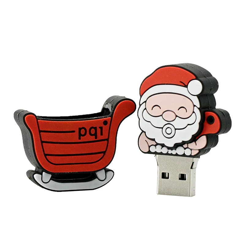 USB флеш-накопитель 256 ГБ с мультяшным рисунком Санта-Клаус, рождественский подарок, 64 ГБ, 32 ГБ, 16 ГБ, 8 ГБ, 4 Гб, флеш-накопитель 128, 256 ГБ, U диск, снеговик, ThumbDrive