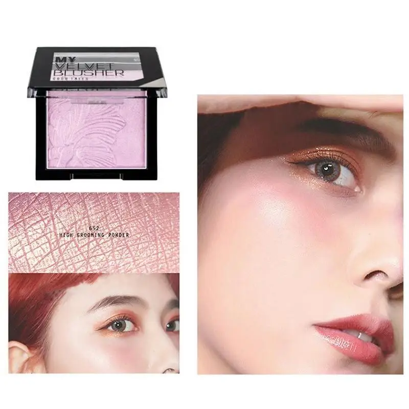 Velvet High-gloss хайлайтер светящийся порошок осветлитель для лица контуринг выпечки глянцевый поляризационный порошок для осветления тона кожи