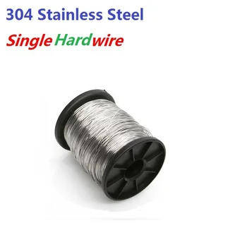 

100Meters/Roll 304 Stainless Steel Wire Diameter 0.1/0.2/0.3/0.4/0.5/0.6/0.8/1.0MM Single HARD Wire Rope Cold Drawn Hard Cable