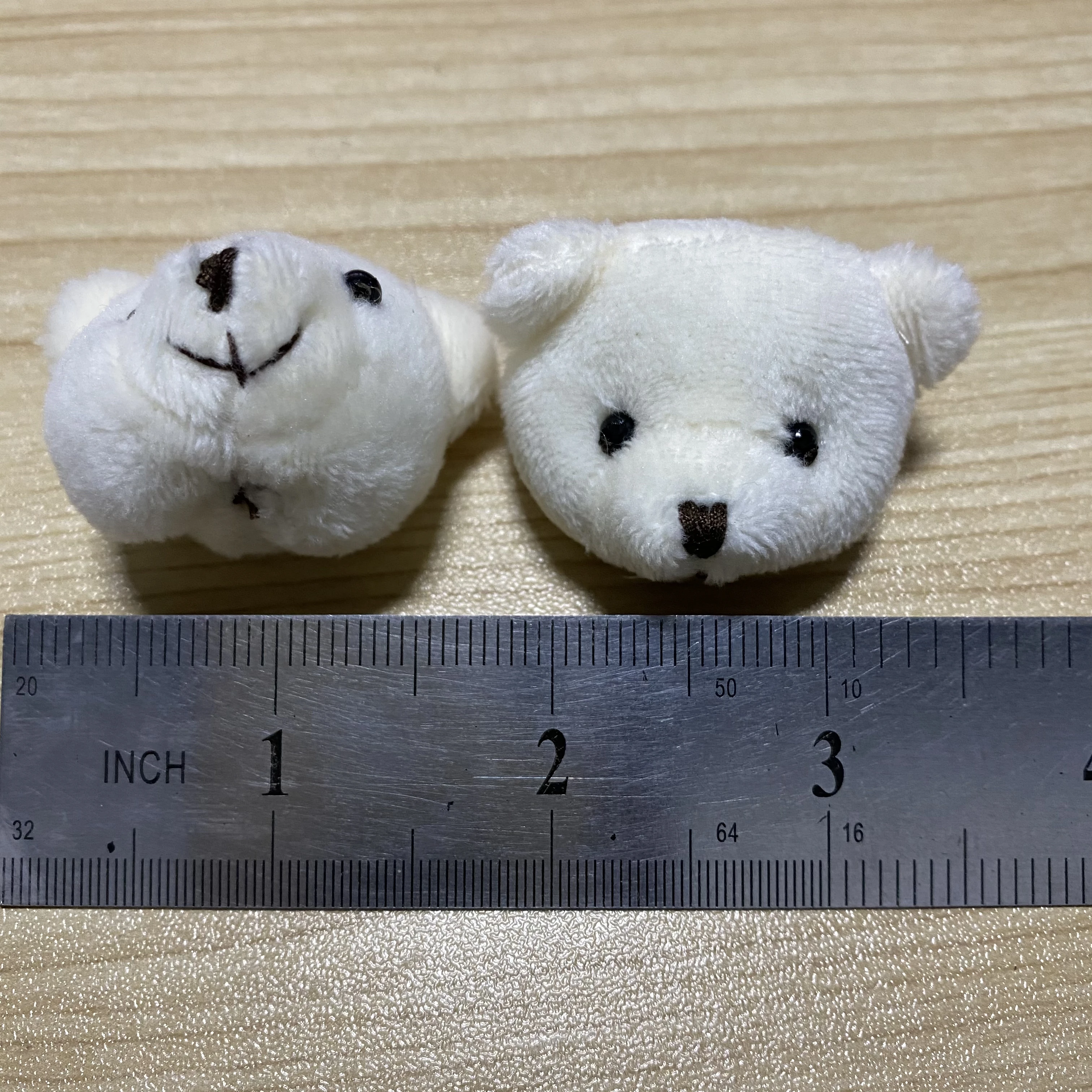 1.5inch Plush Micro Teddy Bear Head  Clothing Toy accessories  Semi-finished products