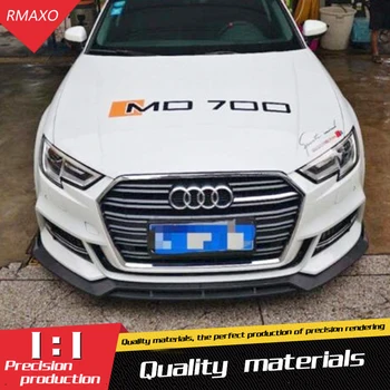 

For Audi A3 Body kit spoiler 2019-2020 For Audi A3 ABS Rear lip rear spoiler front Bumper Diffuser Bumpers Protector