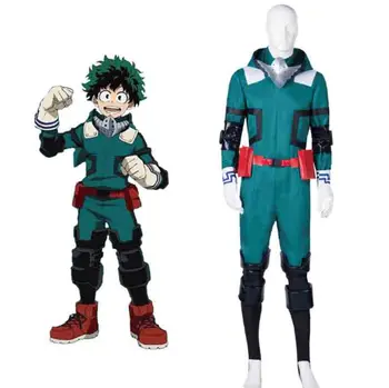 

My Hero Academy Combat Cosplay Costume Couples Halloween Cosplay Costume Green Jumpsuits Uniform For Men Women Plus Size 3XL