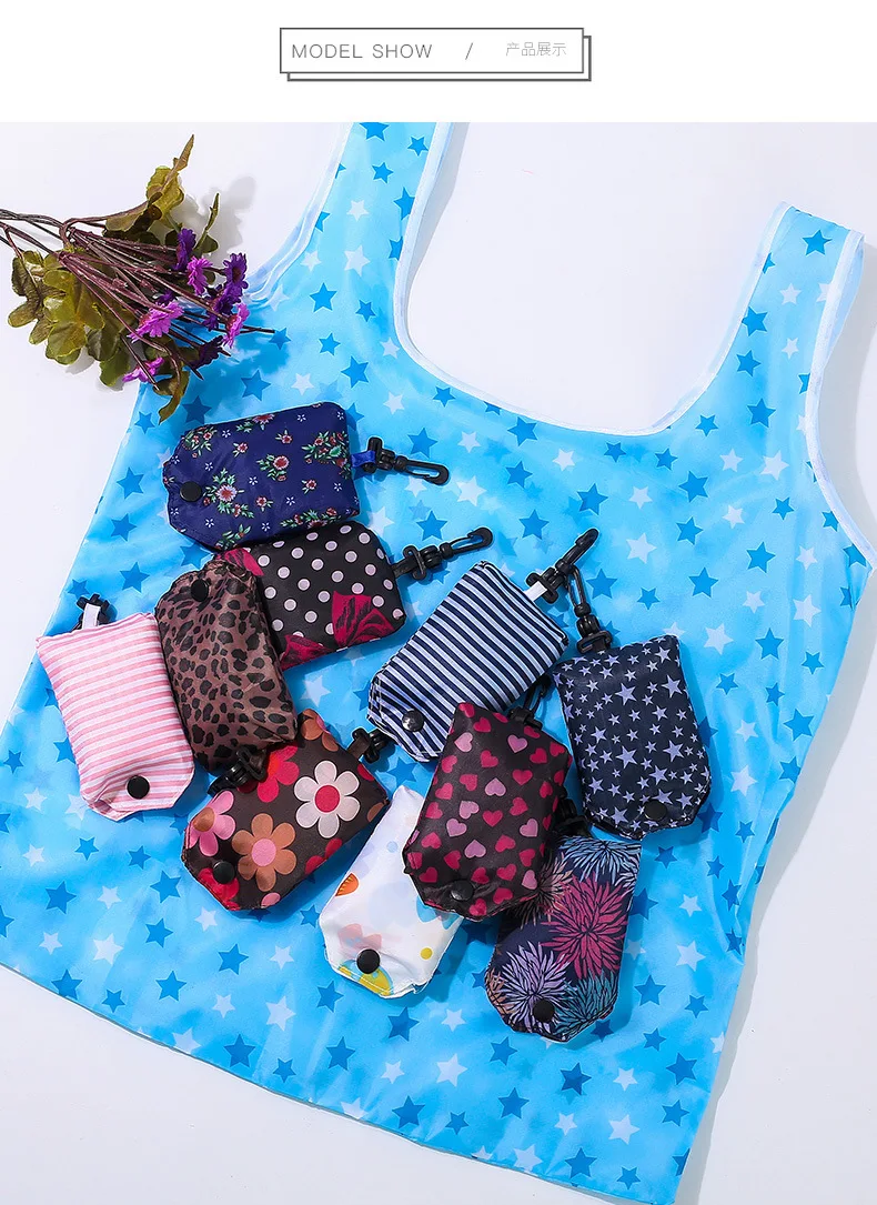 Женская многоразовая сумка для покупок, складной клатч с модным цветочным принтом, складные Рециркулированные сумки, качественные сумки для дома, сумки-тоут