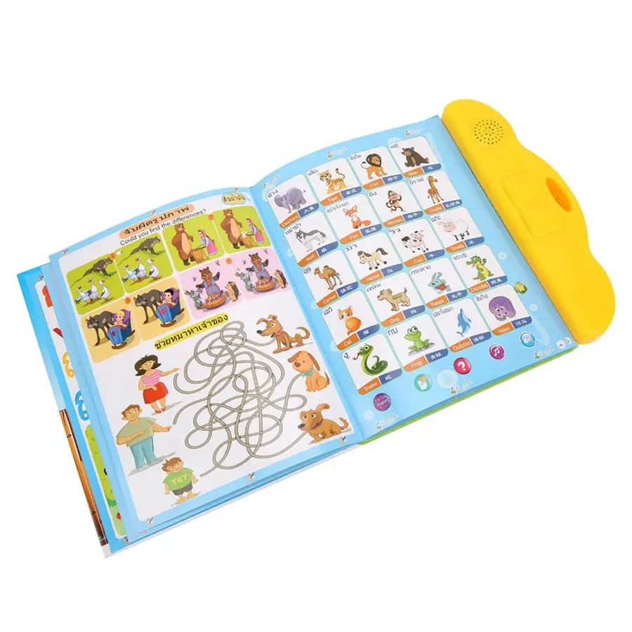 Многофункциональное аудио электронные книги тайский Английский Китайский арабский язык книга для чтения обучающее устройство для детей обучающая игрушка