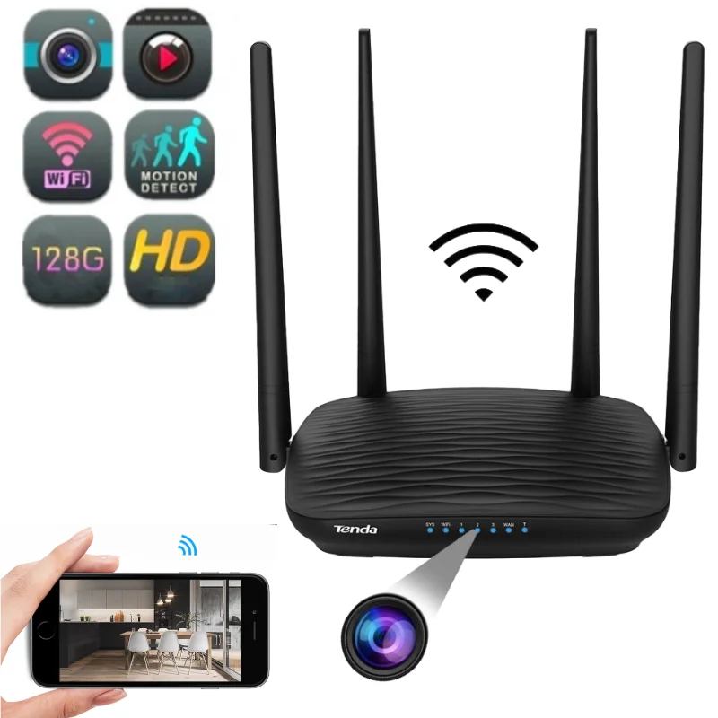 Мини-камера 1080P HD Wi-Fi роутер камера Аудио Видео DVR многофункциональная ночного