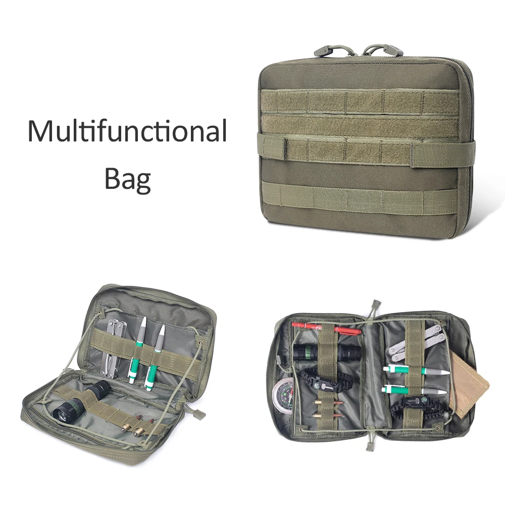 1000D нейлоновая сумка Molle, тактическая сумка первой помощи, поясная Сумка EDC для выживания, водонепроницаемая, задняя талия, уличный ящик для принадлежностей