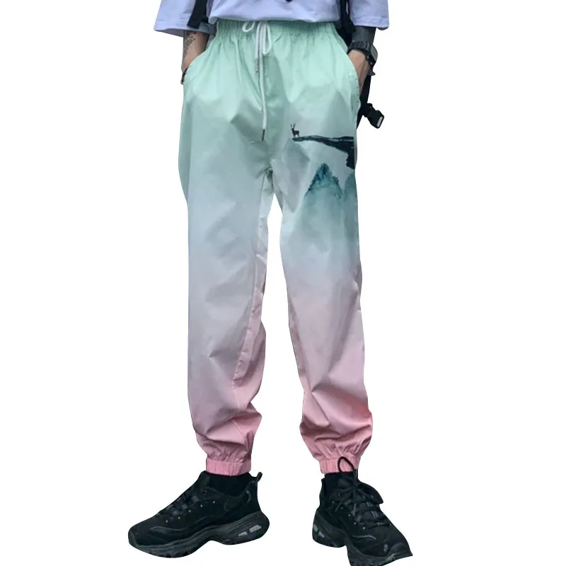 

Harajuku Pant Gradient Casual Print Elastic High Waist Trousers Couple Pants Unisex Clothing Streetwear Sweatpants Joggers Pants