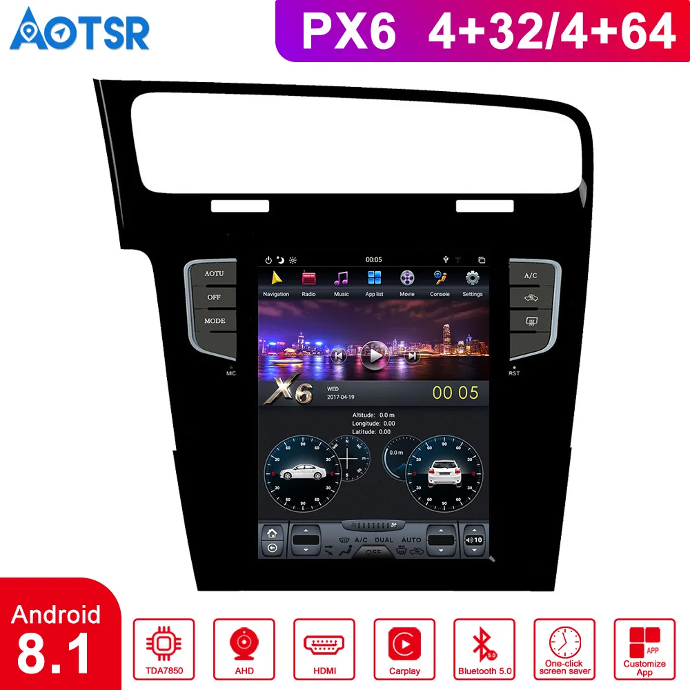 Мультимедийная система для автомобилей Android 8 1 GPS навигация Volkswagen/VW GOLF 7 2013 +