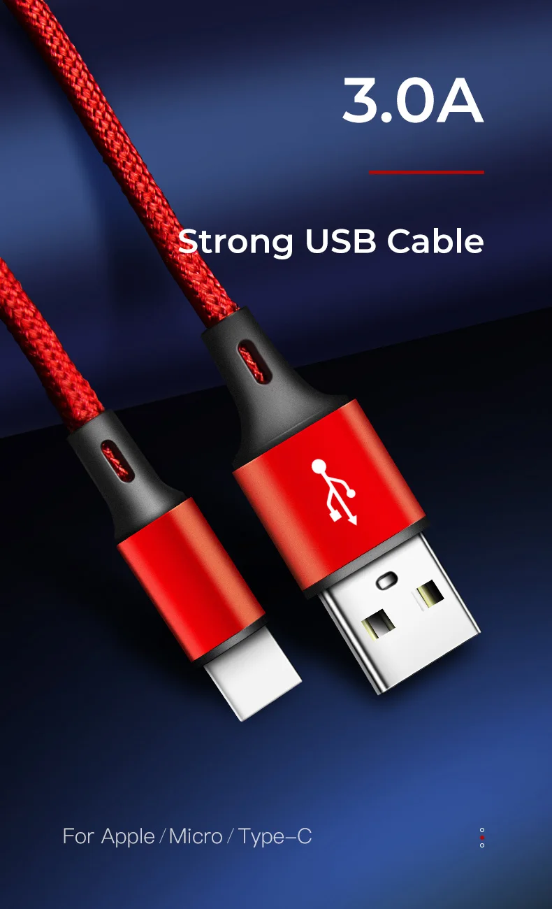 IONCT 3A кабель для быстрой зарядки usb type C USB C кабель для передачи данных usb-c зарядное устройство для samsung Xiaomi mi 8 красный mi Note 7 кабель type-c провод