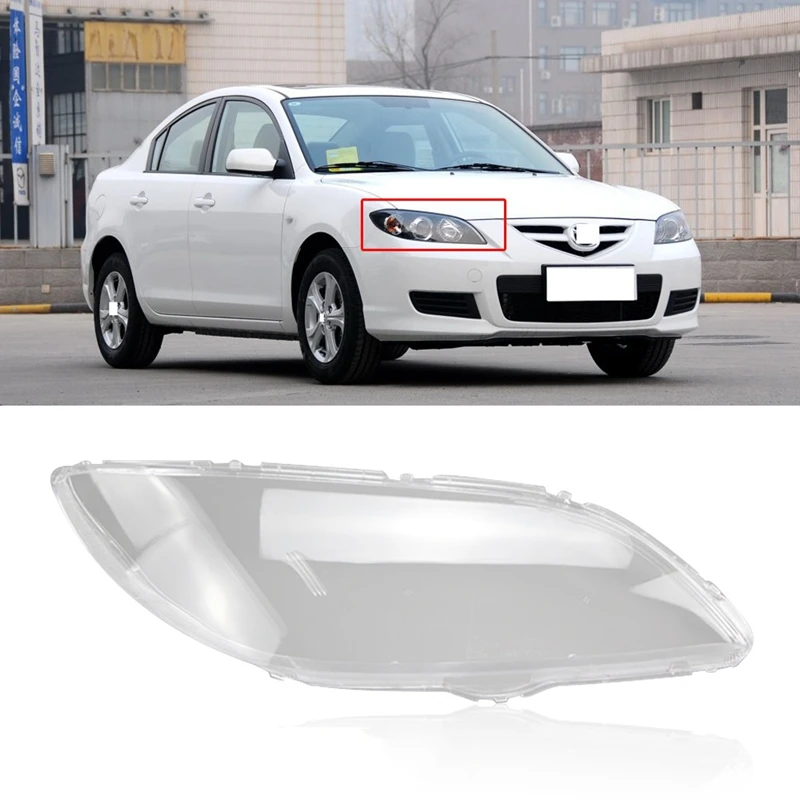 1 шт. Автомобильная Передняя фара Крышка для Mazda 3 2006-2012 фара Водонепроницаемая прозрачная линза Авто оболочка Крышка левая