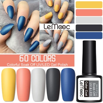 

Lemooc 8ml Solid Color Gel Long-lasting Soak Off Semi Permanant LED UV Lamp Nail Gel For Nail Art varnish Decoration